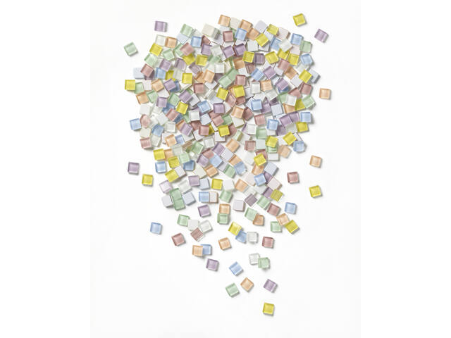 Mozaieksteentjes Folia 10x10mm glas pastel assorti