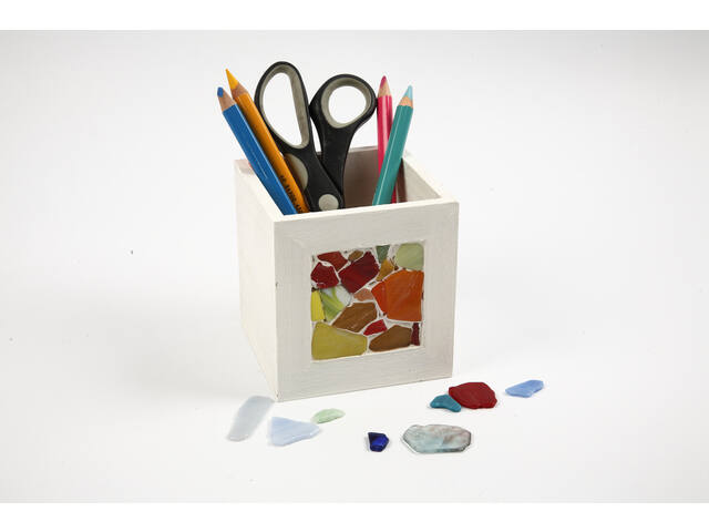 Pennenbakje Creativ Company 10x10x10cm hout