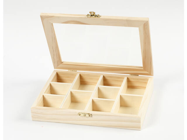 Kist Creativ Company 15.5x20.5x3.5cm glazen deksel