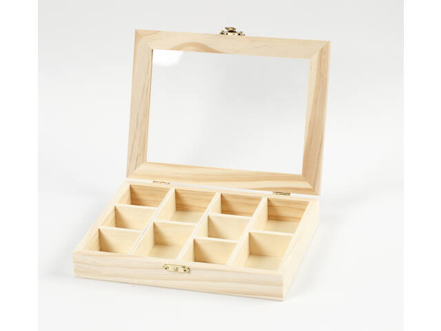 Kist Creativ Company 15.5x20.5x3.5cm glazen deksel