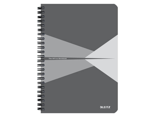 Notitieboek Leitz Office A5 lijn 180pag grijs
