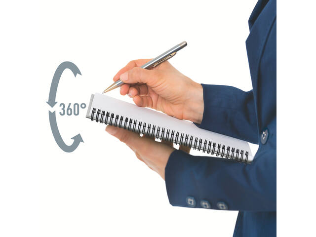 Notitieboek Leitz Office A5 lijn 180pag grijs