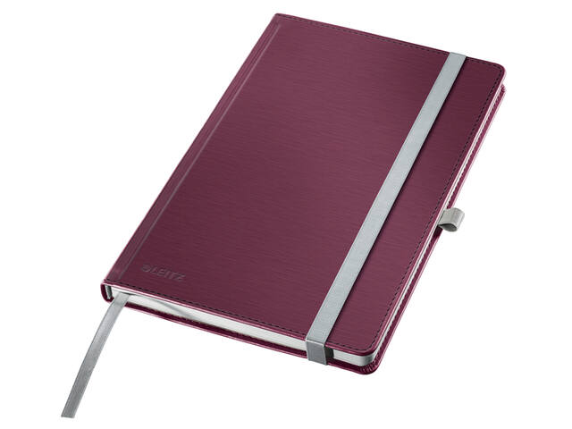 Notitieboek Leitz Style A5 lijn 160 pagina s rood