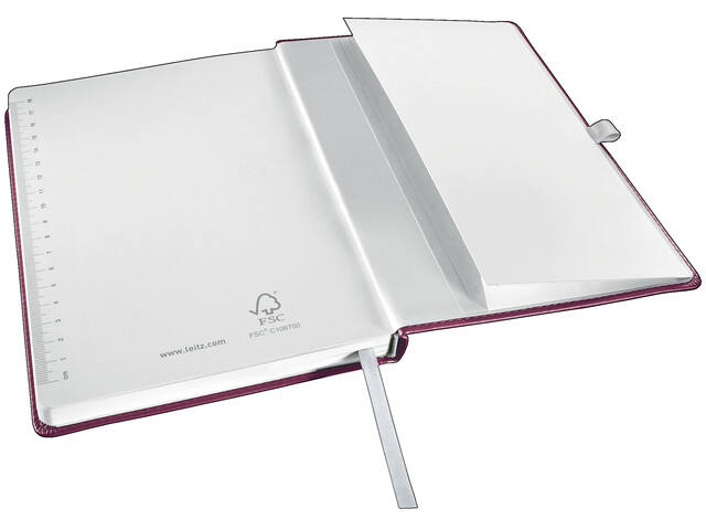 Notitieboek Leitz Style A5 lijn 160 pagina s rood