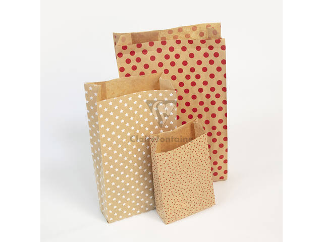 Cadeauzak Clairefontaine 16x30x5 kraft ster 50st