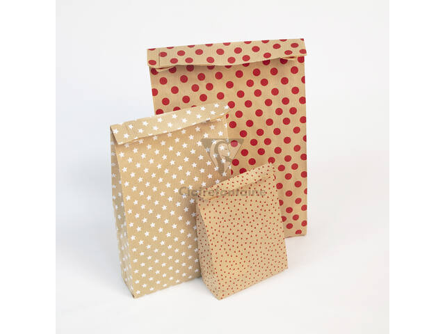 Cadeauzak Clairefontaine 16x30x5 kraft ster 50st
