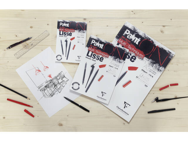 Tekenblok Clairefontaine Paint On A5 glad 25v 250g