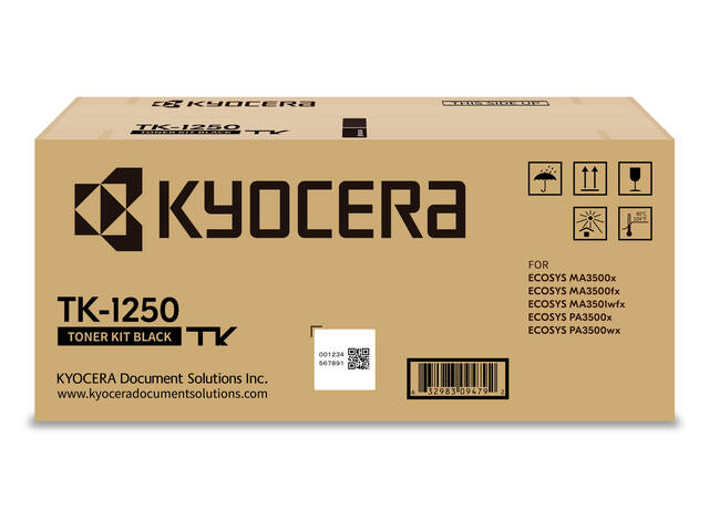 Toner Kyocera TK-1250 Zwart