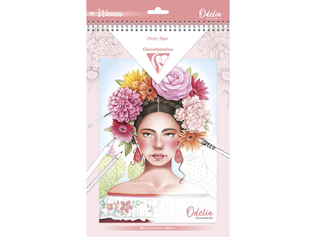 Kleurboek Clairefontaine Odelia A4 Vrouwen