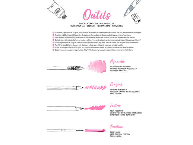 Kleurboek Clairefontaine Odelia A4 Vrouwen