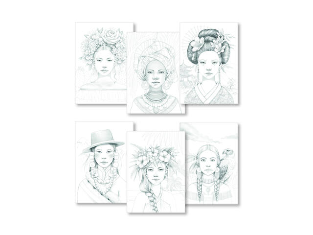 Kleurboek Clairefontaine Odelia A4 Vrouwen
