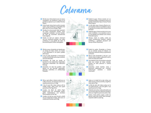 Kleurboek Clairefontaine Odelia A4 Steden