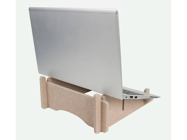Gerecyclede laptopstandaard Quantore vilt zand