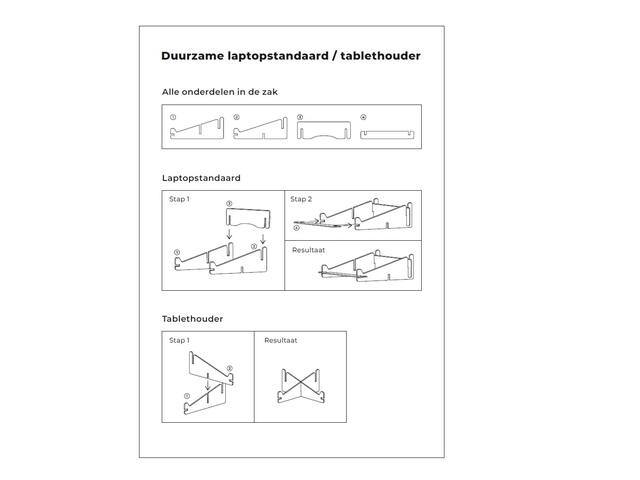 Gerecyclede laptopstandaard Quantore vilt zand