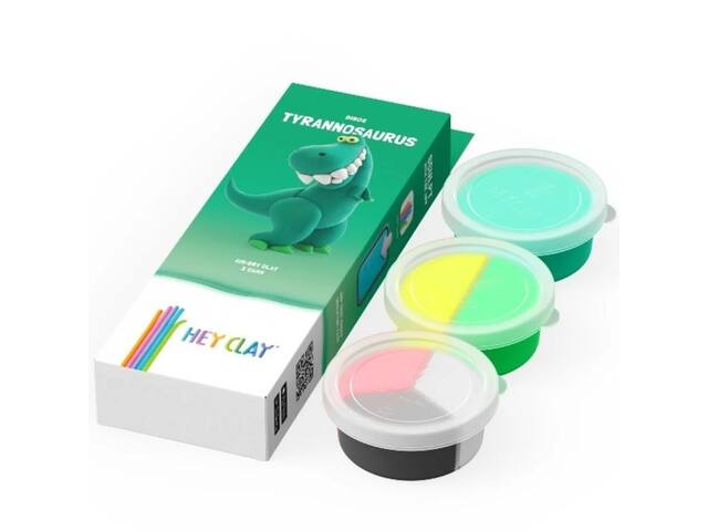 Klei Hey Clay dinos set 3 delen