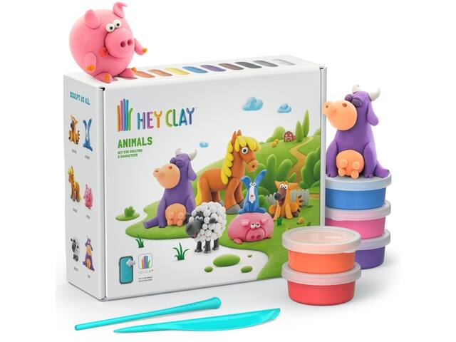 Klei Hey Clay dieren set 15 delen