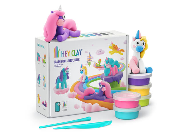 Klei Hey Clay eenhoorn set 15 delen