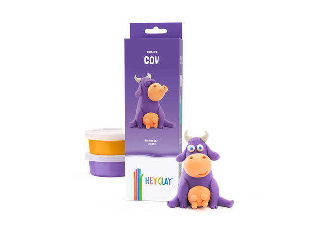 Klei Hey Clay koe set 3 delen