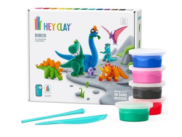 Klei Hey Clay dinos set 15 delen