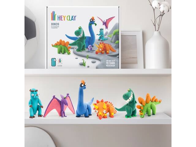 Klei Hey Clay dinos set 15 delen