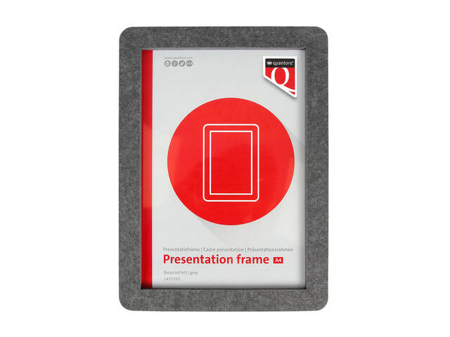 Presentatieframe Quantore A4 gerecycled vilt grijs