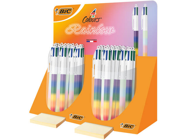 4-Kleuren balpen Bic regenboog M assorti