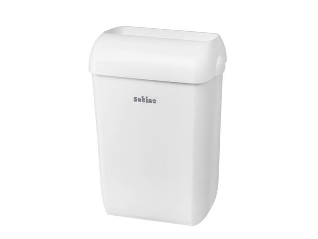 Afvalbak Satino open inworp 43 liter wit 332570