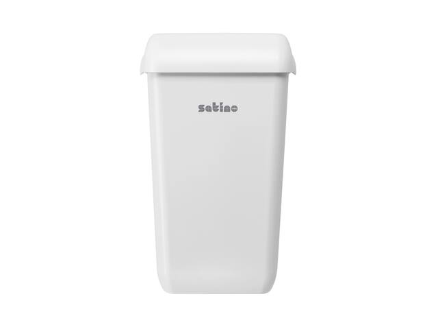 Afvalbak Satino open inworp 23 liter wit 332580