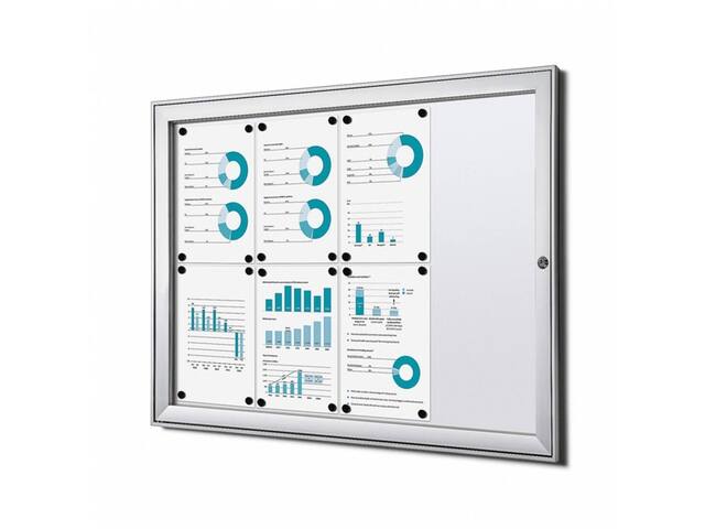 Vitrinebord Quantore luxe 8x A4 B1 gecert zilver