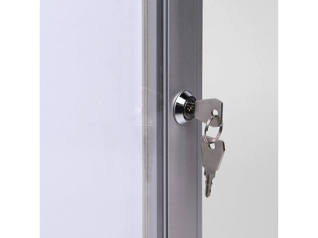 Vitrinebord Quantore luxe 8x A4 B1 gecert zilver