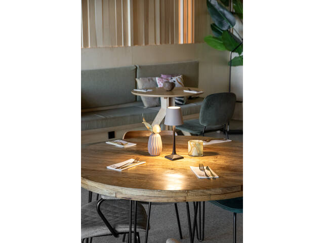 Tafellamp Securit Milano LED opl dimbaar taup-zwrt