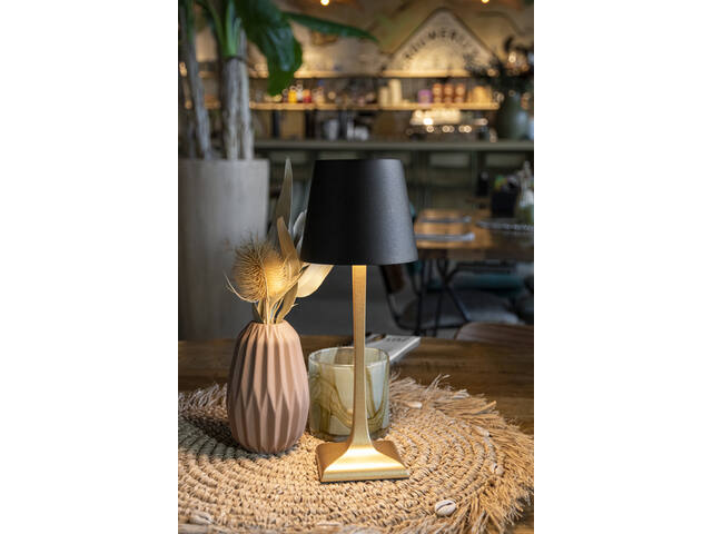 Tafellamp Securit Roma LED opl dimbaar zwart-goud