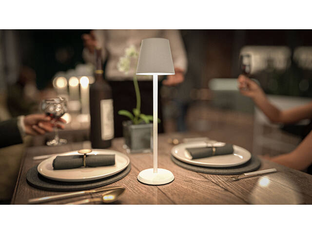 Tafellamp Securit Feline LED opl dimbaar wit