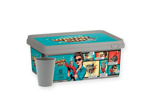 Koffiebeker IEZZY 180ml herbruikbaar Wauw 150st gr