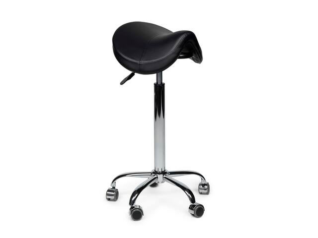 Premium zadelkruk zwart hoog