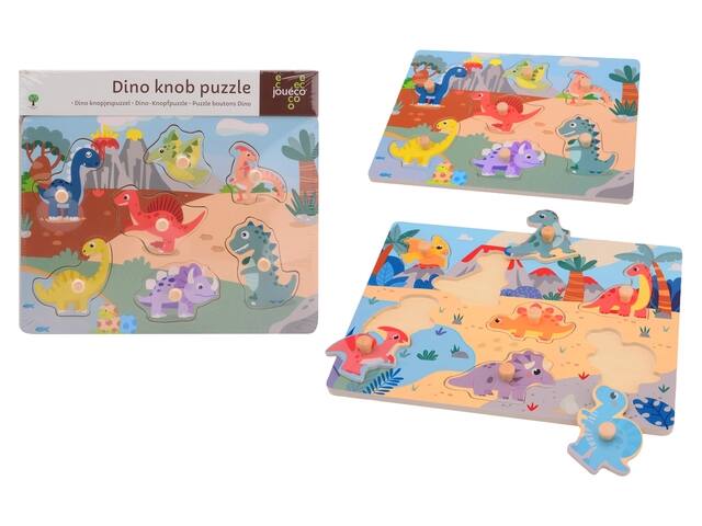 Joueco Dino knopjespuzzel 2 ass