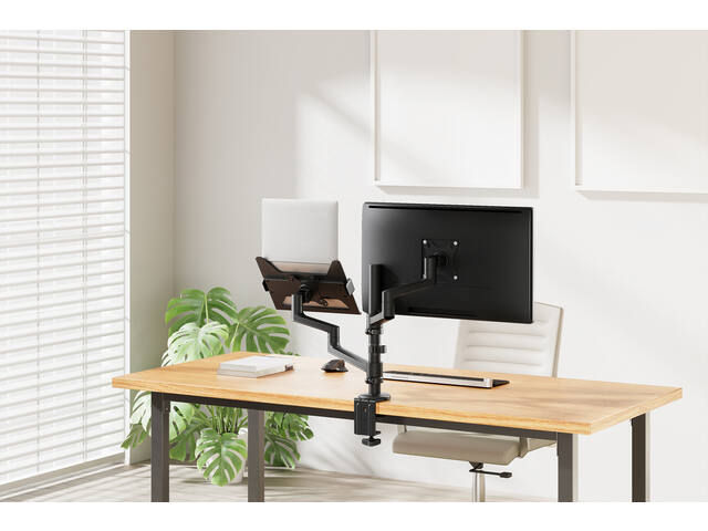 Monitorarm + laptophouder Neomounts NEXT DS20 zw