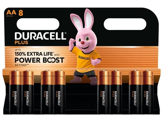 Batterij Duracell Plus Powerboost 8x AA