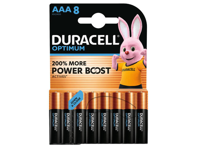 Batterij Duracell Optimum 8x AAA