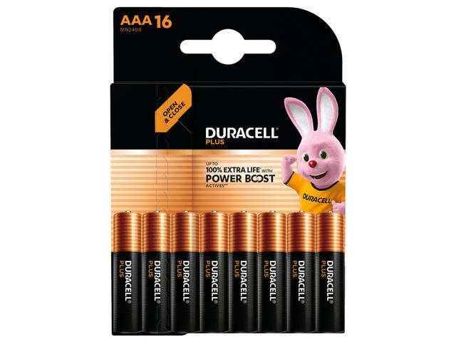 Batterij Duracell Plus Powerboost 16x AAA