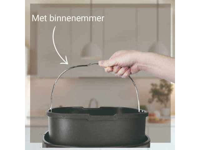 Afvalbak Desq Touch 50 liter RVS zilver