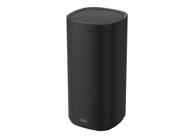 Afvalbak Desq Touch 30 liter RVS zwart
