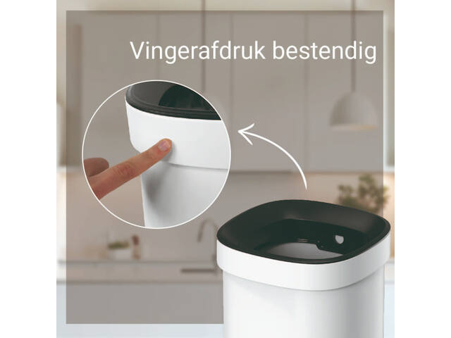 Afvalbak Desq open inworp 20 liter metaal wit