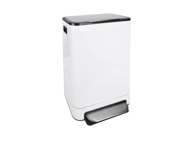 Pedaalemmer Desq 40 liter RVS wit