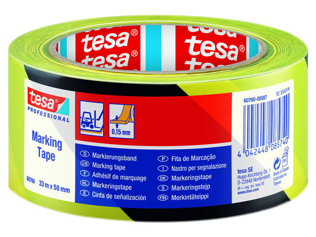 Markeringstape tesa Prof 60760 PV1 50mmx33m gl zw