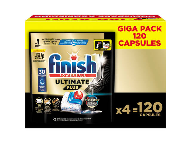 Vaatwastabletten Finish Ultimate plus 120 stuks