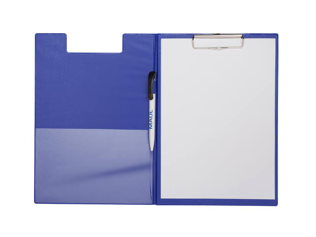 Klembordmap MAUL A4 staand PVC met penlus blauw