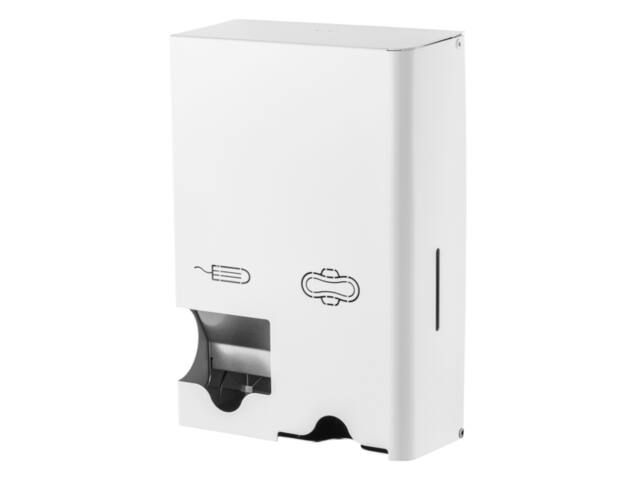 Dameshygienedispenser klein RVS wit MQSTB P