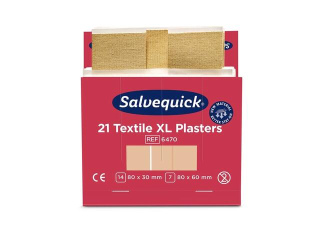 Pleisters Salvequick textiel extra groot 6x21st
