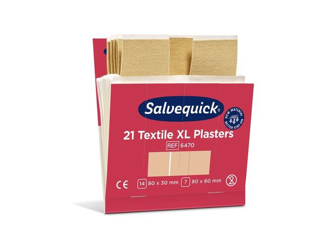 Pleisters Salvequick textiel extra groot 6x21st